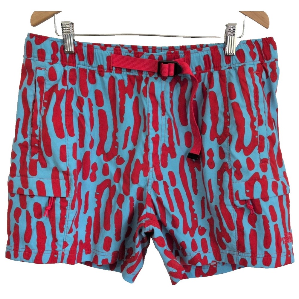 The North Face Men's Class V Belted Shorts Size L Blue Red Multi Gorpcore Active